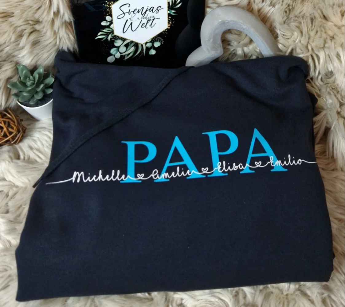 Stylisch, bequem und individuell – unsere personalisierbaren Hoodies PAPA