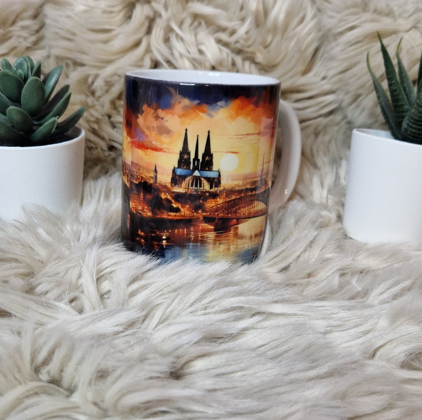 Tasse - Kölner Skyline Gemälde